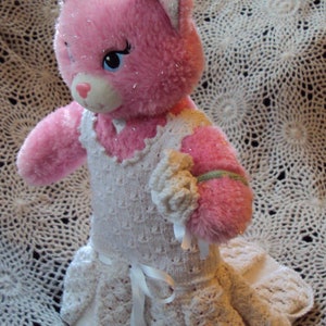 KNITTING PATTERN Instant download PDF bear wedding dress and posy fits compatible with Build a Bear teddies teddy clothes clothing image 5