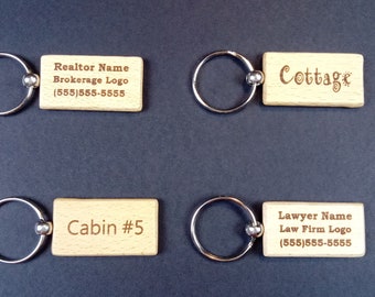 Natural Wood Keychain Personalized for you with laser engraver