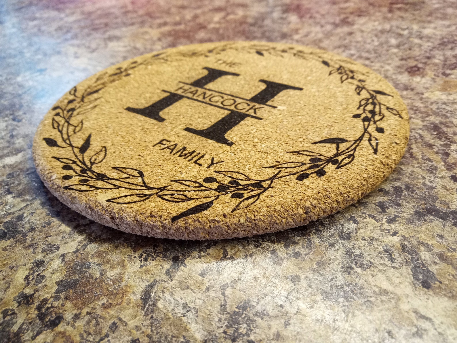 Custom Laser Engraved Cork Hot Plate Trivet Tea Pot Cozy Etsy Canada