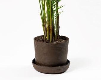 NEW! 28.5 cm | Plant pot with saucer XXL | Handmade Pottery | collection SOIL