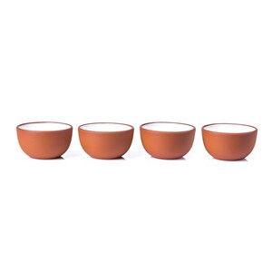 4 piece Terracotta Dip bowl set | Handmade Pottery | collection EARTH