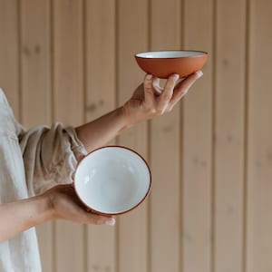 12.5 cm | 4.9&quot; Terracotta Snack or Rice bowl | Handmade Pottery | collection EARTH