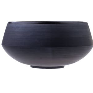 Large Fruit/Salad Bowl Matte Black Dinnerware Handmade Pottery collection ECLIPSE image 7