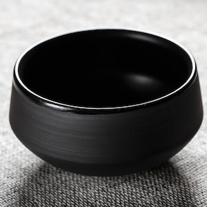 Breakfast Cereal Bowl Matte Black Dinnerware Handmade Pottery collection ECLIPSE zdjęcie 1