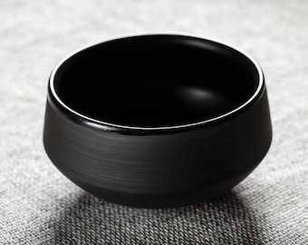 Breakfast Cereal Bowl | Matte Black Dinnerware | Handmade Pottery | collection ECLIPSE