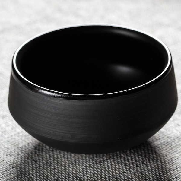 Bol de céréales pour le petit déjeuner | Vaisselle noir mat | Poterie faite main | collection ECLIPSE