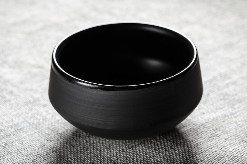 Breakfast Cereal Bowl Matte Black Dinnerware Handmade Pottery collection ECLIPSE zdjęcie 1