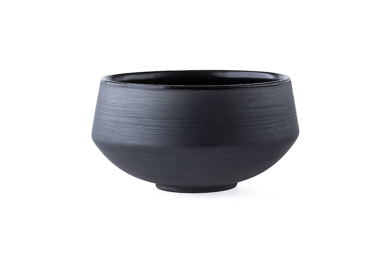 Breakfast Cereal Bowl Matte Black Dinnerware Handmade Pottery collection ECLIPSE zdjęcie 2