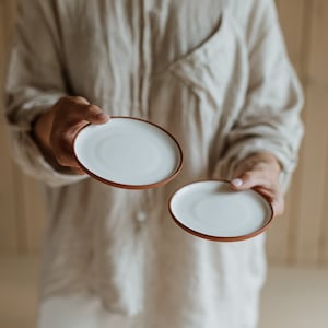 13 cm | 5.1&quot; Set of 2 Terracotta Appetizer/Side Plates | Handmade Pottery | collection EARTH