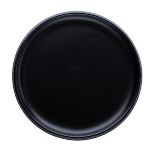 29 cm 11.4 Large Dinner Plate Matte Black Dinnerware Handmade Pottery collection ECLIPSE image 2