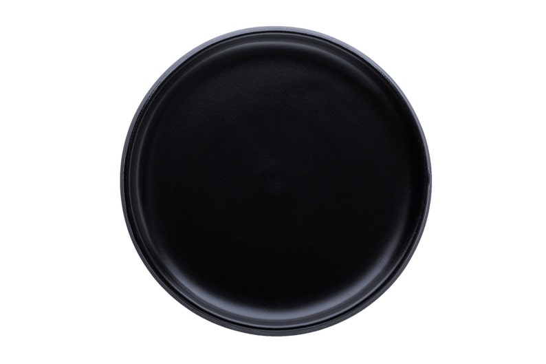 29 cm 11.4 Large Dinner Plate Matte Black Dinnerware Handmade Pottery collection ECLIPSE image 2