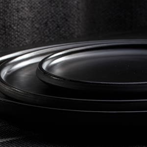 29 cm 11.4 Large Dinner Plate Matte Black Dinnerware Handmade Pottery collection ECLIPSE image 6