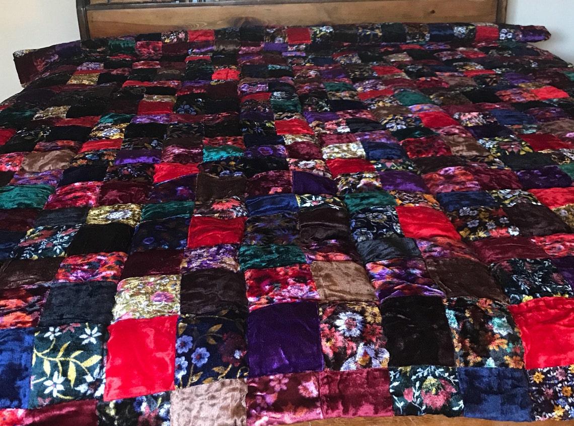 New Waterbed Patckwork Comforter/Tuck Bedspread Wood Frame Etsy