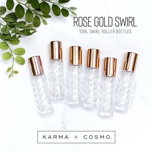 SWIRL Glass 10ml Essential Oil Roller Bottles | Set of 6