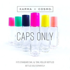 12 CAPS | Roller Bottle CAPS for Essential Oil Roller Bottles