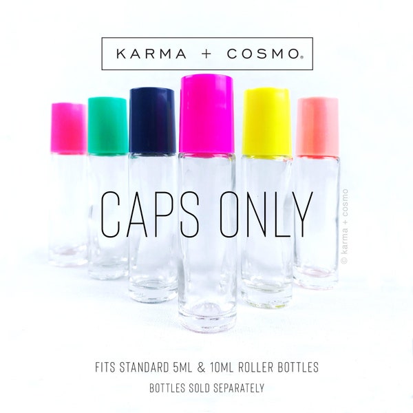 50 CAPS | Roller Bottle CAPS for Essential Oil Roller Bottles