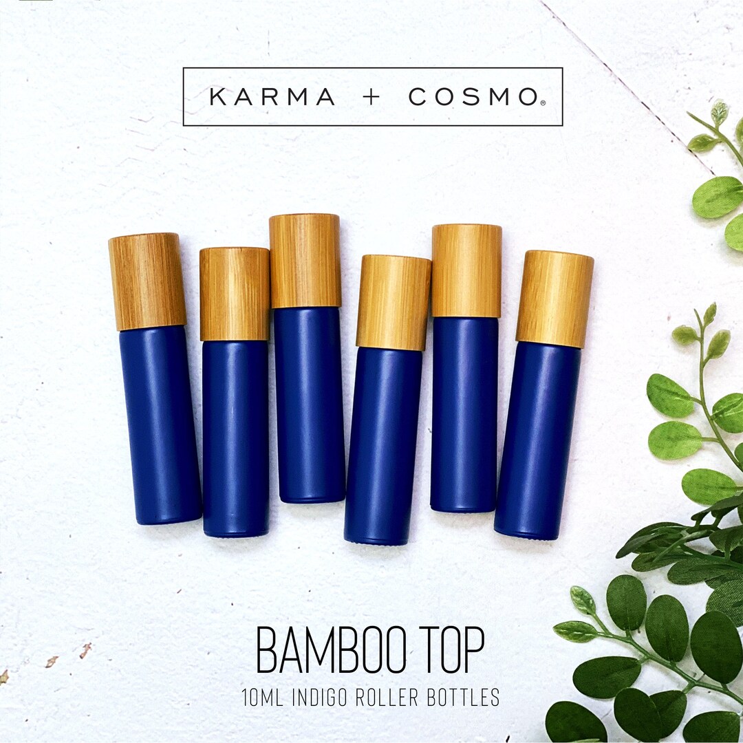 SIX Bamboo INDIGO 10ml Essential Oil Roller Bottles Set of 6 Etsy