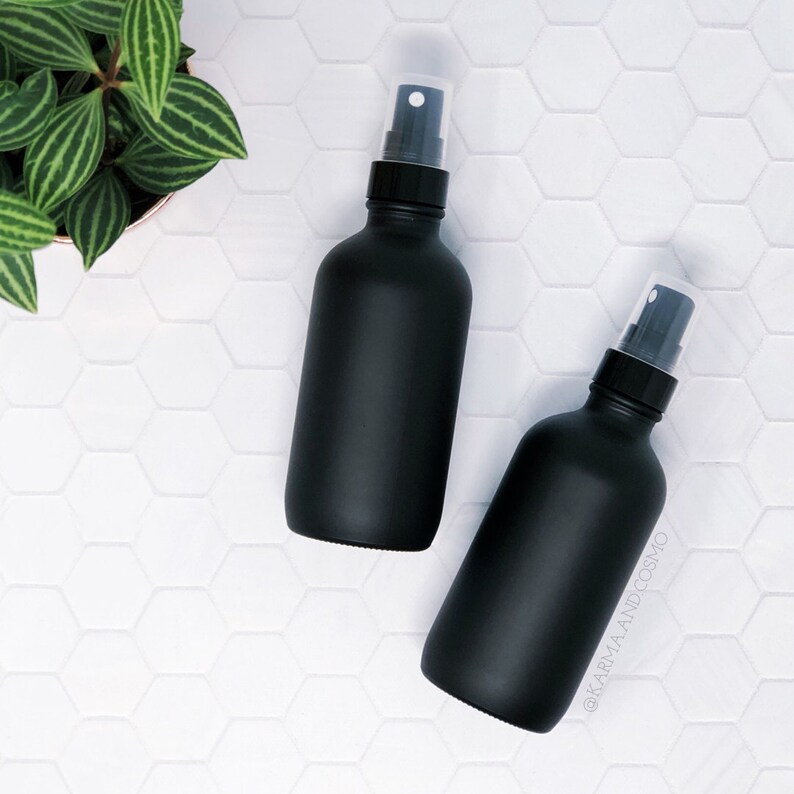 4oz Matte Black Spray Bottle Essential Oil Spray Bottle Etsy