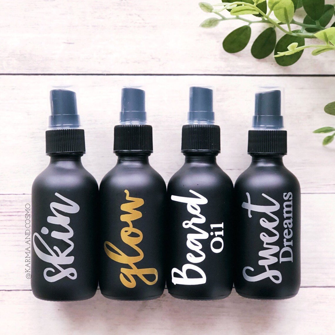 4 Oz Glass Spray Bottle With Custom Label ONE Etsy