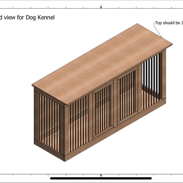 EASY To Build Plans for Dog Kennel Crate Furniture XL Dog Crate