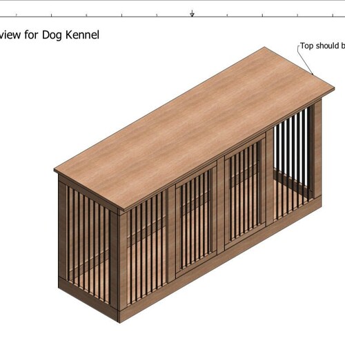 EASY to Build Plans for Dog Kennel Crate Furniture XL Dog Etsy