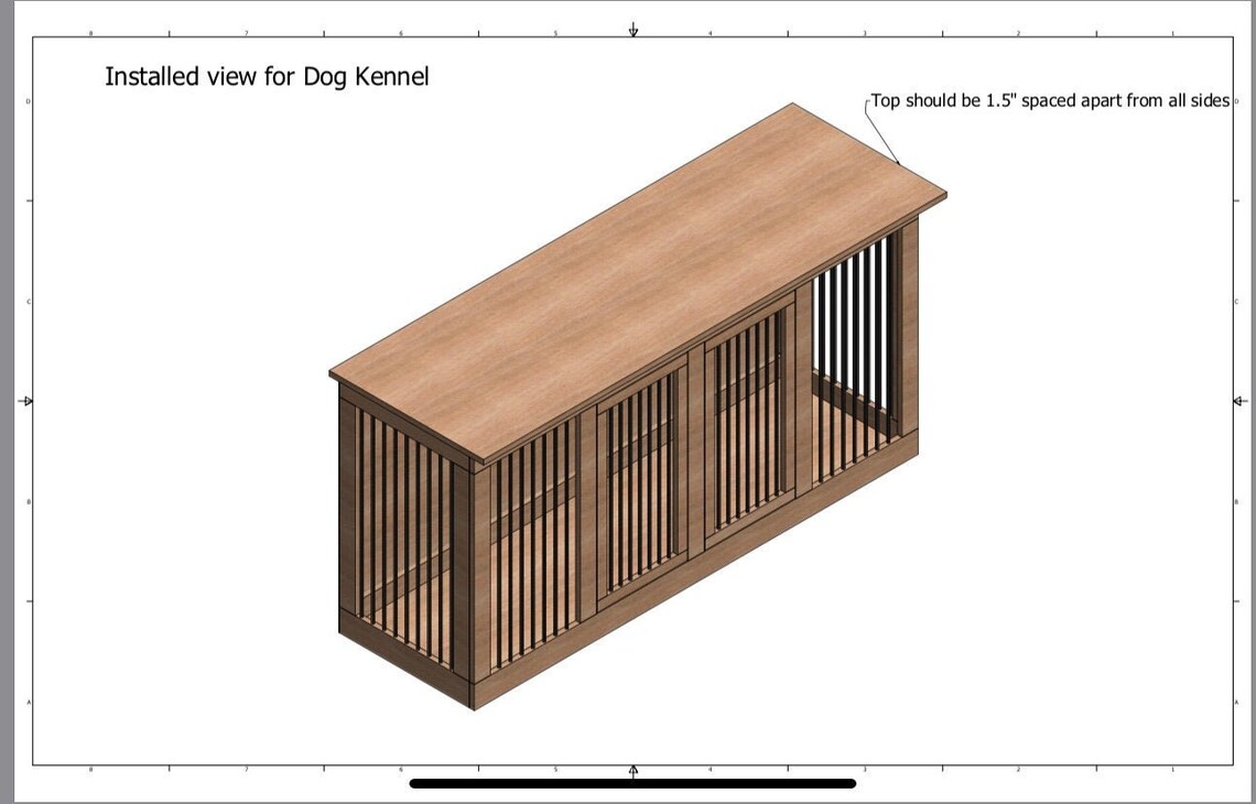 EASY To Build Plans for Dog Kennel Crate Furniture XL Dog Etsy Nederland