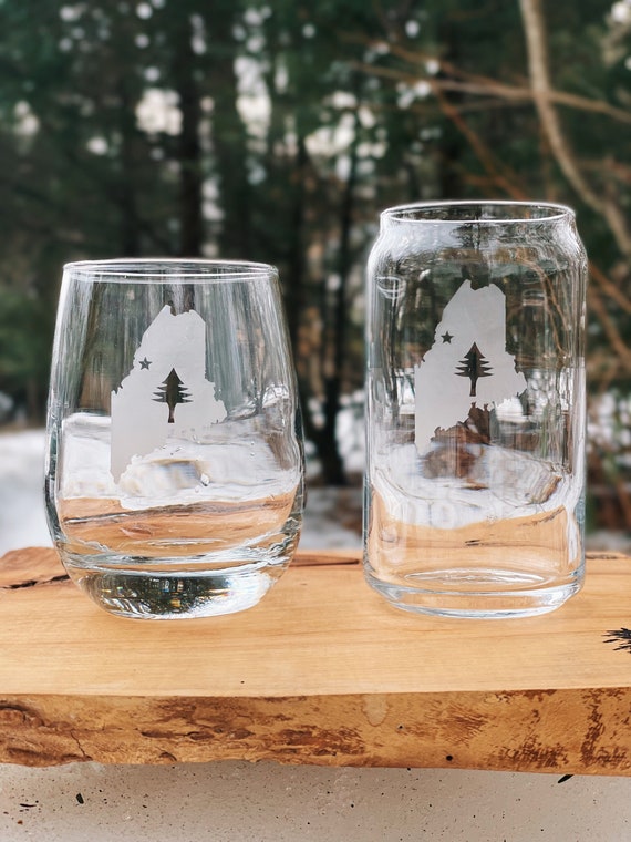 Maine Beer Can Glasses