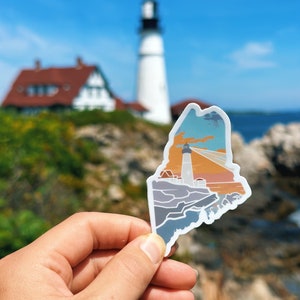 Maine Lighthouse Sticker | Maine Coast Sticker | Maine | Maine Sticker | Maine Car Decal