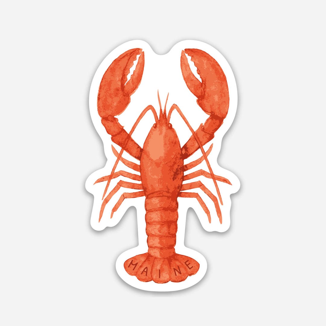 Maine Lobster Sticker Decal – 'Eat Claw Me' Vinyl Graphic By WarlordOne