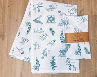 Best of Maine Tea Towel | Kitchen Towel | Maine Gifts