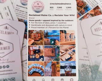Instagram Inspired Business Card Template | DIY Canva Business Card | Small Business Card | Premade Business Card Design