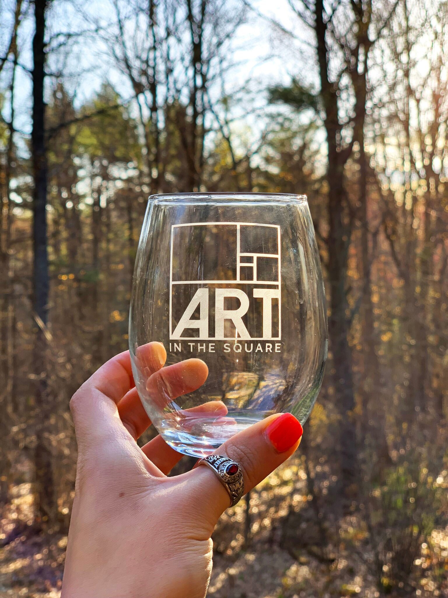 Custom Etched Stemless Wine Glasses Custom Logo Glass Etsy