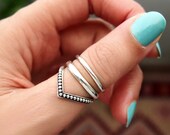 Chevron Ring, Boho Ring, Sterling Silver Ring for Women, Statement Thumb Ring, Bohemian Jewelry