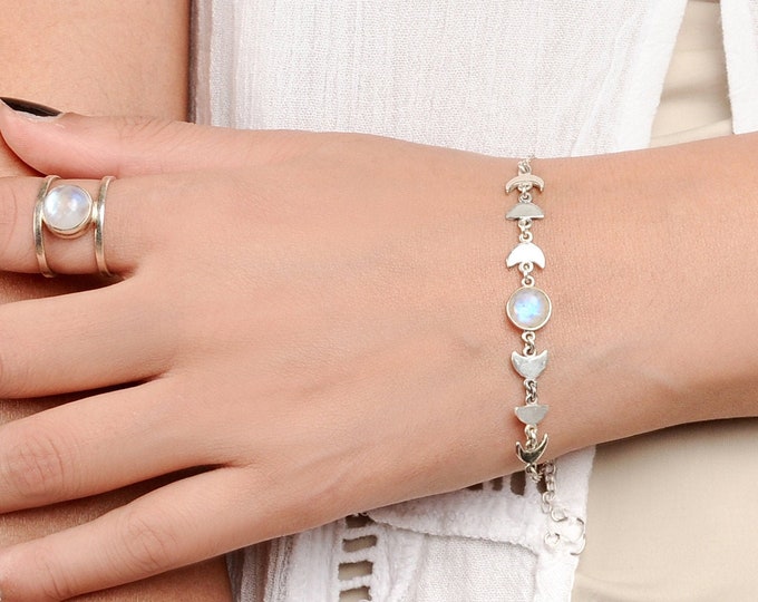 Moon Bracelet Silverplated Brass main image 1