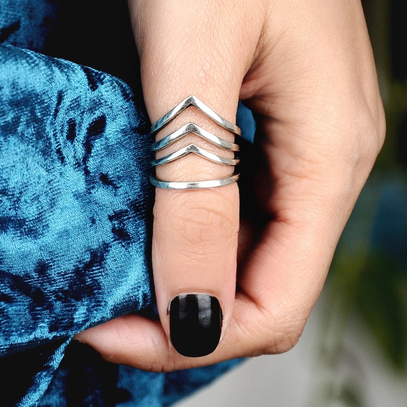 Chevron Ring - Etsy