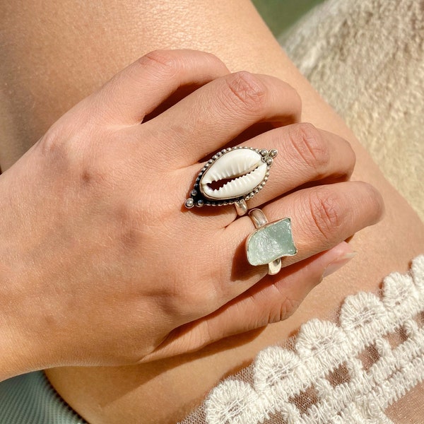 Cowrie Shell Ring - Etsy