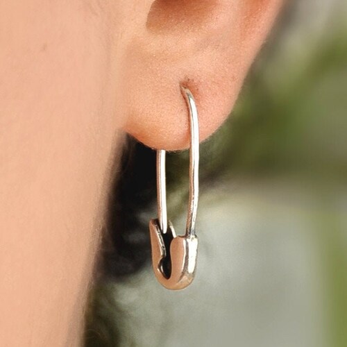 A Pair Long Tibetan Silver Style Earrings Pierced Hooks Drop Dangle Boho Hippy 