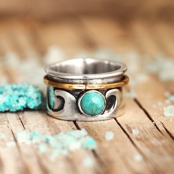 Silver turquoise rings womens online