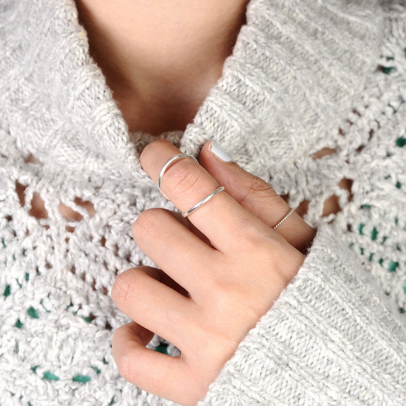Sterling Silver Ring for Women Arthritis Ring Simple Midi Ring Thumb Ring Splint Knuckle Ring Statement Ring,