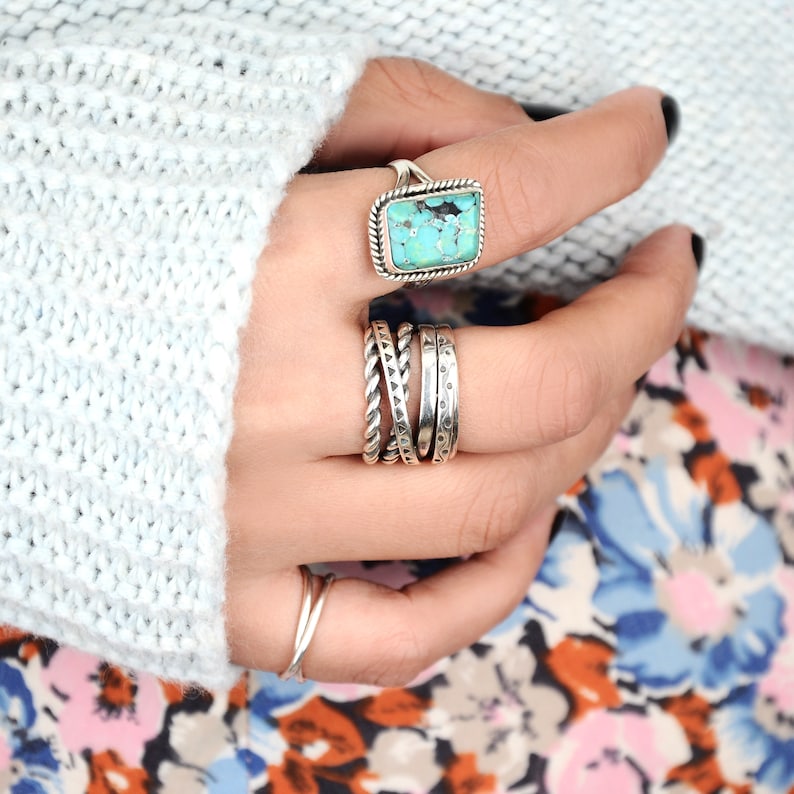 Boho Statement Ring Sterling Silver Ring for Women Wrap Etsy