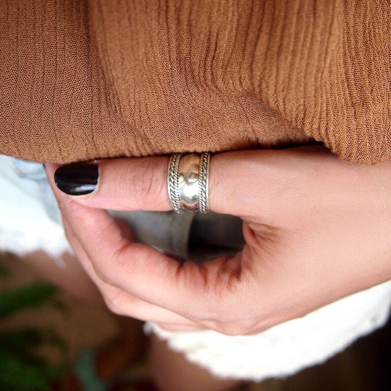 Bague de pouce réglable en argent sterling pour femme bague Etsy France
