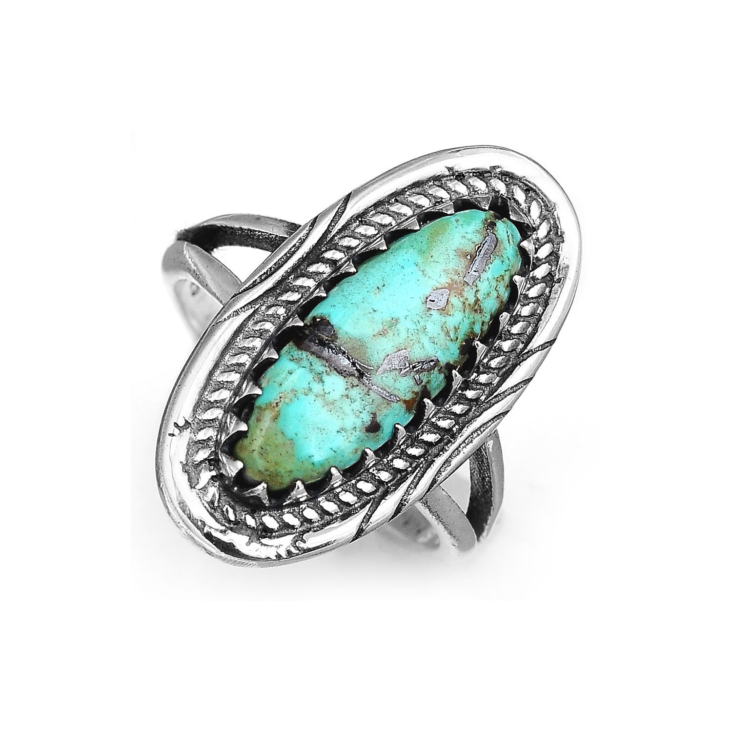 Turquoise Ring Sterling Silver Ring for Women Statement Ring Etsy