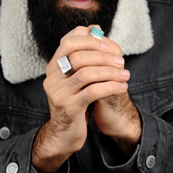 Custom Engraved Men's Square Signet Ring – Ashley Lozano Jewelry
