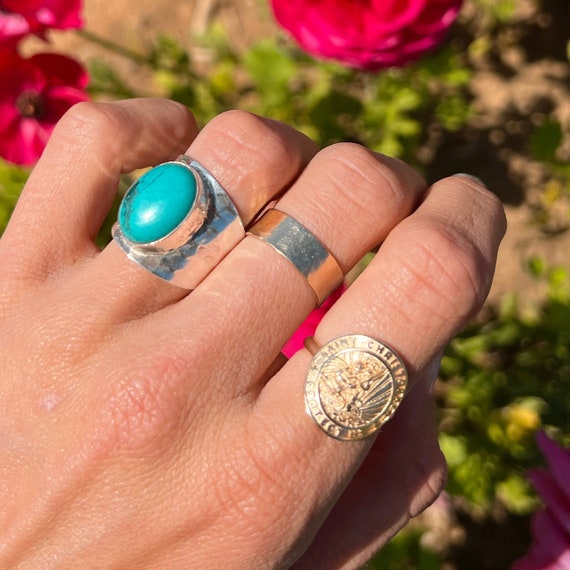 Buy Turquoise Ring, 925 Sterling Silver, Gemstone Ring, Boho Ring, Women  Ring, Statement Ring, Gift for Mom, Midi Ring, Turquoise Jewelry Online in  India - Etsy