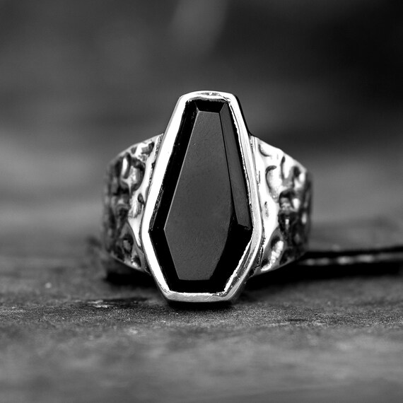 Black coffin cheap ring