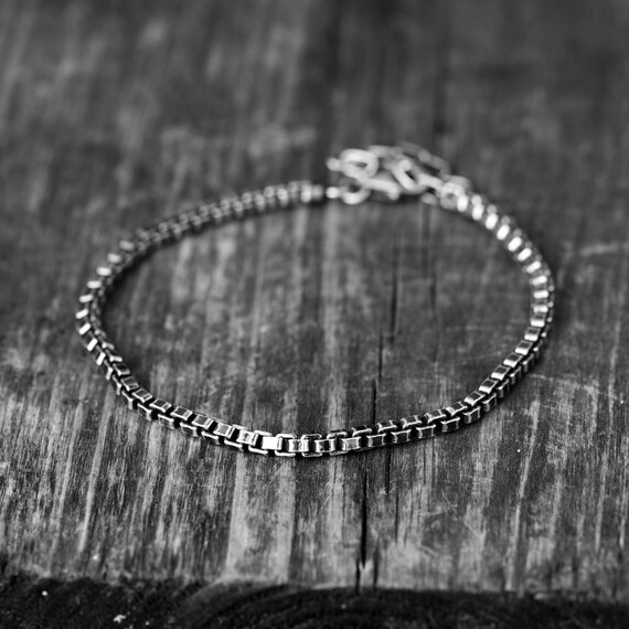 Plain silver chain clearance bracelet
