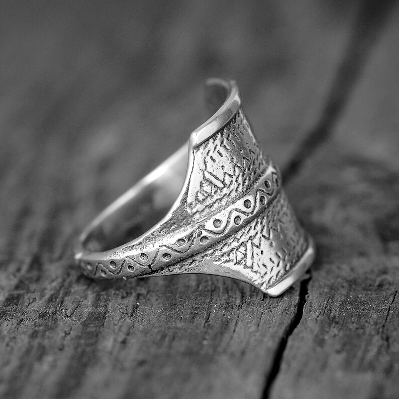 Boho Statement Ring Sterling Silver Ring for Women Chunky Etsy
