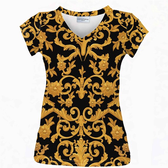 Designer T Shirt Women Luxury Gate of Louis XIV Vintage 