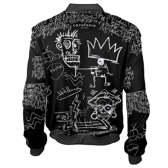 Bomber graffiti design ナンバープレート Graffiti Abstract Art Black & White Bomber Jacket - Bold