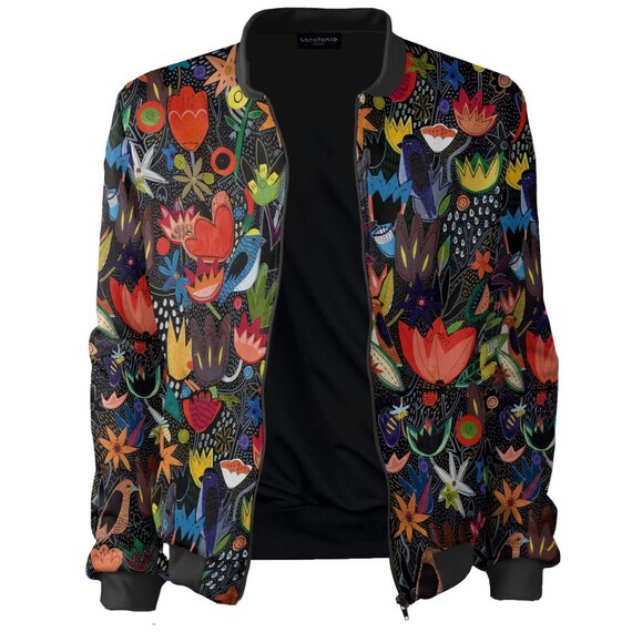 Lujo Bomber chaqueta diseñador festival ropa mujeres hombres Chaqueta bomber de mujer con estampado floral de Imperial